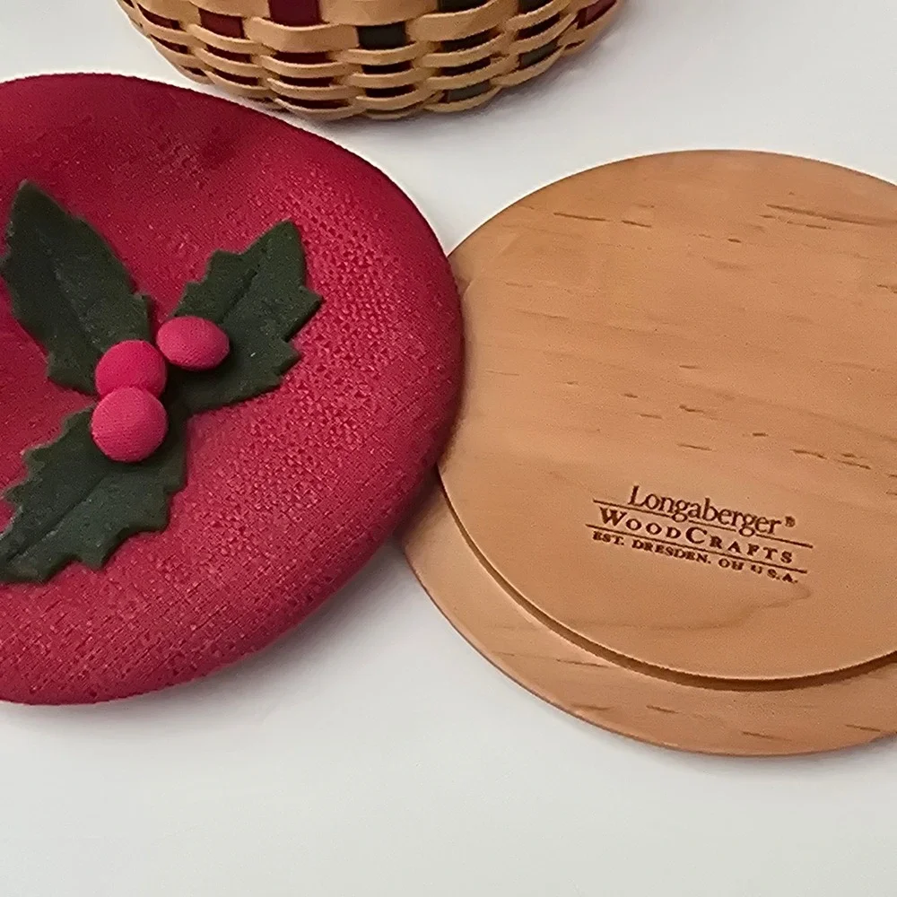 Longaberger Tree Trimmings Melody Basket Full Set Protector Liner Lid 2003